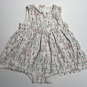 Rene Rofe cat romper dress size 6-9 months.